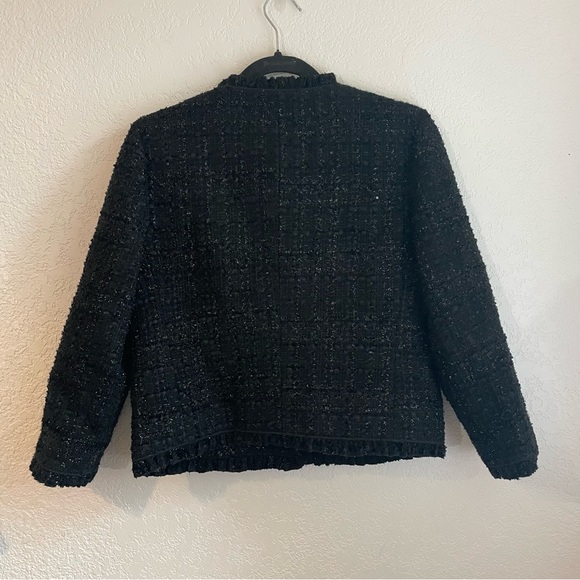 Kate Spade Black Sparkle Tweed Jacket - Picture 8 of 8